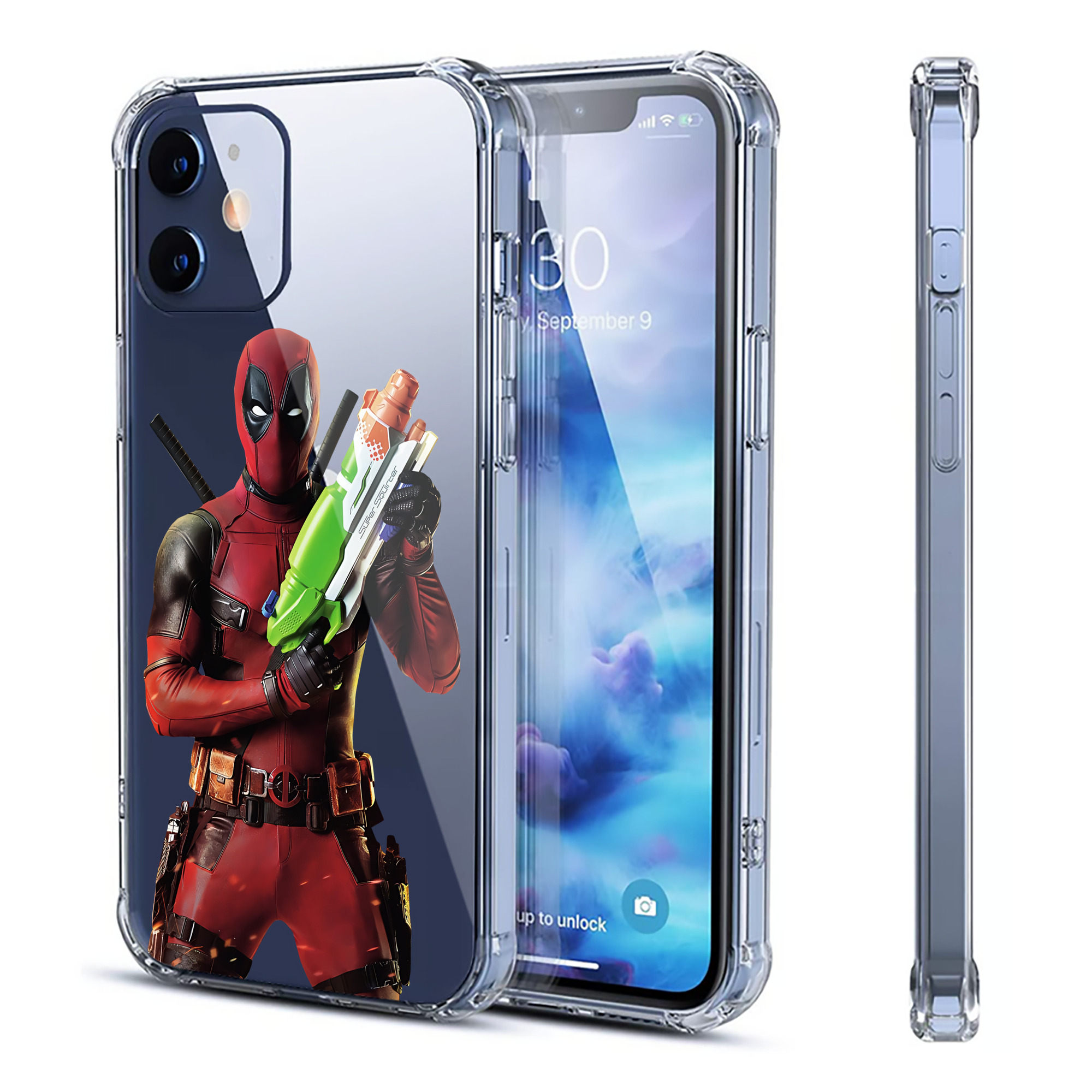 （画像用） Deadpool デッドプール 【iPhone 12シリーズ対応】透明スマホケース（クリアソフトケース）